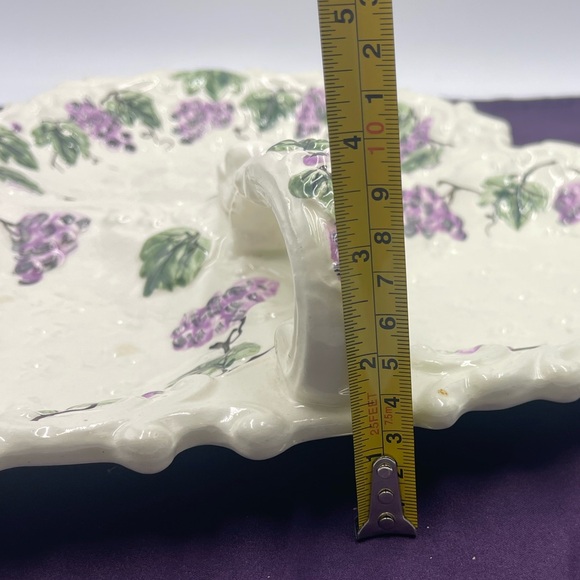 Ardalt Lenwile China:Hand Painted Grapes Leaves Divided Serving Platter w/Handle - Picture 16 of 16